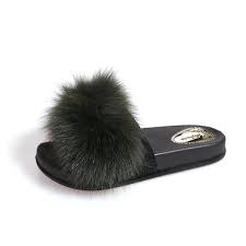 amazon com real natural mink fur slides slippers beach