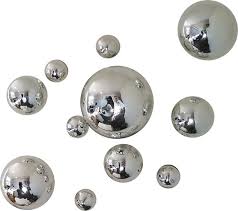 Wall Spheres Silver Set Of 11 Wall Spheres Decorative Spheres Silver Walls