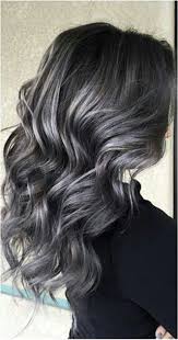 Soft Smokey Silver Grey Highlights On Dark Hair Paleo Mayonaise Products Grey Hair Color Hair Styles Dark Hair With Highlights