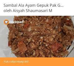 Resep Sambal Ala Ayam Gepuk Pak Gembus Dijamin Mirip Oleh Aisyah Shaumasari M Recipe In 2021 Makanan Kacang Mete Ayam Goreng
