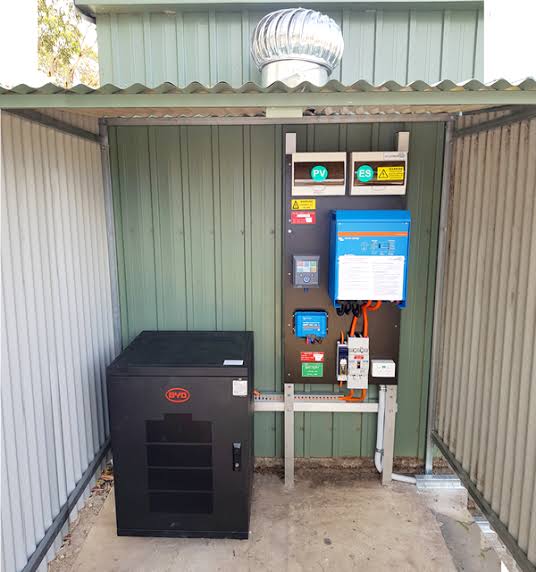 Battery Storage in shed