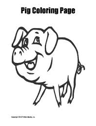 Keep your kids busy doing something fun and creative by printing out free coloring pages. Printable Pig Coloring Page Worksheet By Lesson Machine Tpt