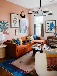 A warm burnt coral orange room with cozy chaise lounge. 45 Refined Orange Sofas For A Bold Color Statement Digsdigs