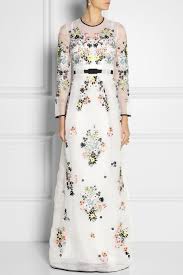 Off White Caldwell Embroidered Silk Organza Gown Erdem Gowns Of Elegance Organza Gowns Dress Accessories