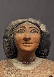 Statue of a striding man from the Old Kingdom, about 2649-2134 BC, Giza.  limestone and pigment On display at the Egyptian Museum in Cairo, JE 99135  📸 Alaa Adel Abdelhamid ©️ 𓂝𓃭𓄿