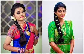 It is a bit complicated than the regular braid, but certainly looks good with desi silk sarees. 21 Simple Indian Hairstyle For Saree