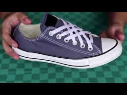 How To Diamond Lace Shoes And With No Bow Youtube Converse Chuck Sepatu Sepatu Converse