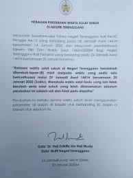 Barangsiapa yang tidak melaksanakannya, ma. Hebahan Perubahan Waktu Solat Subuh Masjid Jamek Kijal Facebook