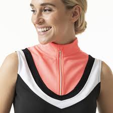 Tisha Black Sleeveless Polo Shirt