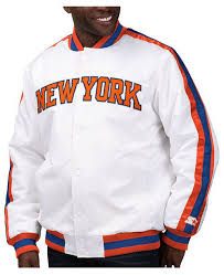 mens new york knicks the d line starter satin jacket