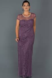 Lavanta Dantelli Uzun Buyuk Beden Abiye Abu135 The Dress Elbise Kadin Kiyafetleri