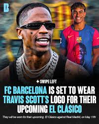 TRAVIS SCOTT FOR FC BARCELONA X SPOTIFY AVAILABLE EXCLUSIVELY FRIDAY MAY 9  SHOP.TRAVISSCOTT.COM 9 AM ET BARÇA BOTIGA MEGASTORE SPOTIFY CAMP NOU TIME  TO BE ANNOUNCED A @CACTUSJACK COLLABORATION WITH @FCBARCELONA @SPOTIFY @