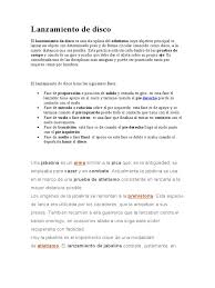 Vídeo sobre la técnica del lanzamiento de disco para la asignatura de deportes individuales i: Lanzamiento De Disco Deporte Del Atletismo