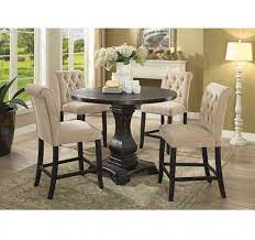 Tall chairs and table sets for kitchen area. Nerissa Rustic Round Counter Height Dining Table
