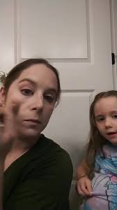 Y'all. My kid. 😂, Tell me! How old were you when you started wearing  makeup?