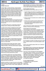 Osha Hydrogen Sulfide Factsheet Safety Hydrogen Sulfide