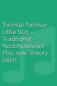 Twinkle Twinkle Little Star Traditional Letter Notes For