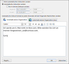 Das eigene profil ist für viele arbeitnehmer ein buch mit sieben siegeln. Senden Automatischer Abwesenheitsantworten Aus Outlook Office Support
