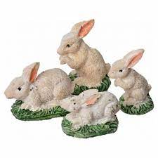 Conigli In Resina 4 Pz 10 Cm Presepe Vendita Online Su Holyart Coniglio Animali Resina
