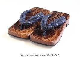 The geta are wooden sandals traditionally worn with a kimono or yukata. Shutterstock Puzzlepix