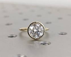Image of 3 carat diamond bezel ring