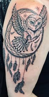 However, what many people do not know is the origin of the dreamcatcher, its symbolic meaning, and the reasons why people get dreamcatcher tattoos. Flowmotattoo Owl Moon Dreamcatcher Tattoo Feathers Facebook