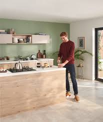 Plan de travail de cuisine bois. Amenagement De Cuisine Idees De Cuisine Blanche Et Bois Lapeyre