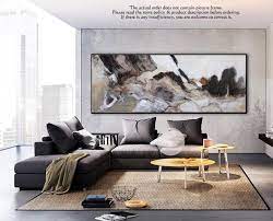 Abstract Painting Black White Acrylic Painting Geometrical Decorative Painting Large Canvas Wall Art Decor Contemporary Art 4568 Large Canvas Wall Art Apartment Living Room Design Wall Canvas