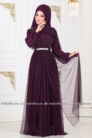 Incili Tul Tesettur Abiye 7368eh211 Murdum Moda Selvim The Dress Resmi Elbise Moda Stilleri