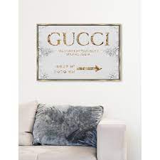 Frame a recipe for a beautiful housewarming gift. Modern Oliver Gal Italian Luxe Road Sign Gold Framed Wall Art Canvas Overstock 22485671