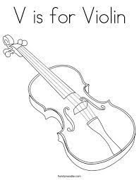 Violin coloring pages for adults. V Is For Violin Coloring Page Twisty Noodle