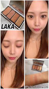lakaのアイパレットが可愛すぎました お気に入りは左から2番目のくすみピンク アイパレット アイシャドー ピンクメイク