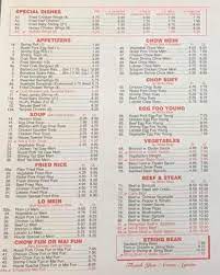 Menu At King Chef Restaurant Belmar