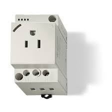 Prise modulaire de couleur grise pour armoires électriques, 230 VAC, 16A