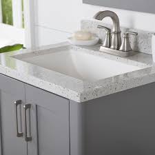 Single Sink Vanity Top In Silver Ash