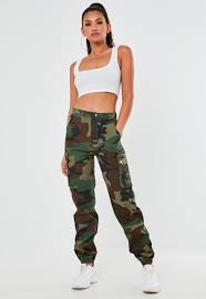 Men's sonoma goods for life® zip cargo jogger pants. Premium Khaki Camo Printed Cargo Trousers Missguided