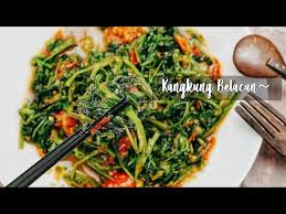 It is a popular vegetable dish in maritime southeast asia. Kangkung Goreng Belacan 3 Minit Siap By Farra Litetube