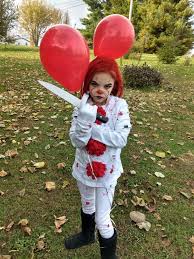 Pennywise It Clown Child Costume And Make Up Pennywise Costume For Kids Pennywise Halloween Costume Childrens Halloween Costumes