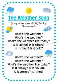 Calendar Math Weather Song Classroom Songs Kindergarten Songs Preschool Songs