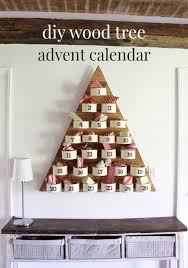 Cut a piece of felt into three pieces: Diy Wood Tree Advent Countdown Calendar Jaime Costiglio