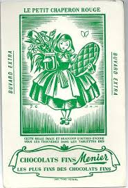 Beau Buvard Pub Alimentation Chocolat Menier Conte Petit Chaperon Rouge Vert Le Petit Chaperon Rouge Chaperon Rouge Buvard