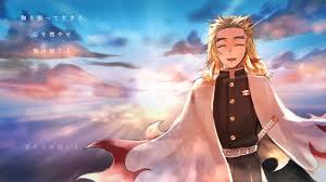 Demon slayer kimetsu no yaiba wallpaper part of kimetsu no yaiba wallpapers. Demon Slayer Kyojuro Rengoku With Background Of Sunrise And Blue Sky 4k Hd Anime Wallpapers Hd Wallpapers Id 40046