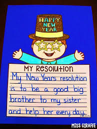 New Years Resolutions Writing Crafts For First Grade Or Kindergarten Students To Write Their Goals For T New Years Activities Writing Crafts First Grade Crafts