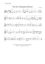 Select the image of the song below for a free, printable pdf of the melody. Free Printable Sheet Music Free Trumpet Sheet Music The Star Spangled Banner