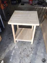 Diy Simple Square Side Table Plans Step 12 Diy Side Table Square Bedside Table Wood Table Diy