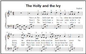 Christmas Song Lyrics And Free Piano Sheet Music For Holly And Ivy