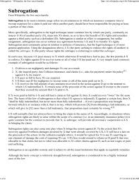 It takes place between insurance companies, so drivers usually aren't directly involved. Subrogation Wikipedia Th