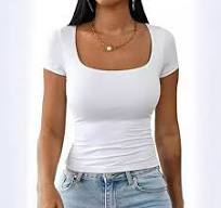 Womens Summer Tops Boy Glitter Neck Swing Womens Longer Short Sleeve Tops  Business Casual Clothes Women Long Sleeve Layering Tee Overstock Items Long  ...