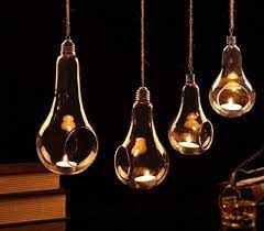 Unfollow hanging glass tealight holders to stop getting updates on your ebay feed. Tied Ribbons Glass Hanging Glass Bulb Shape Tealight Candle Holder Cum Planter With Tealight Candle And Wall Hanging String Home Decor Accessories Standard Transparent Set Of 4 Amazon In Garden Outdoors