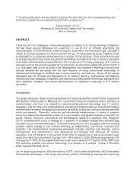 But we have all sorts of educations (malaysia edu system to uk edu system to us edu system, there's even arab edu system) : Pdf 21 Century Education Are We Heading Towards The Right Direction Of Improving Teaching And Learning As Needed By Educational Transformation Programme
